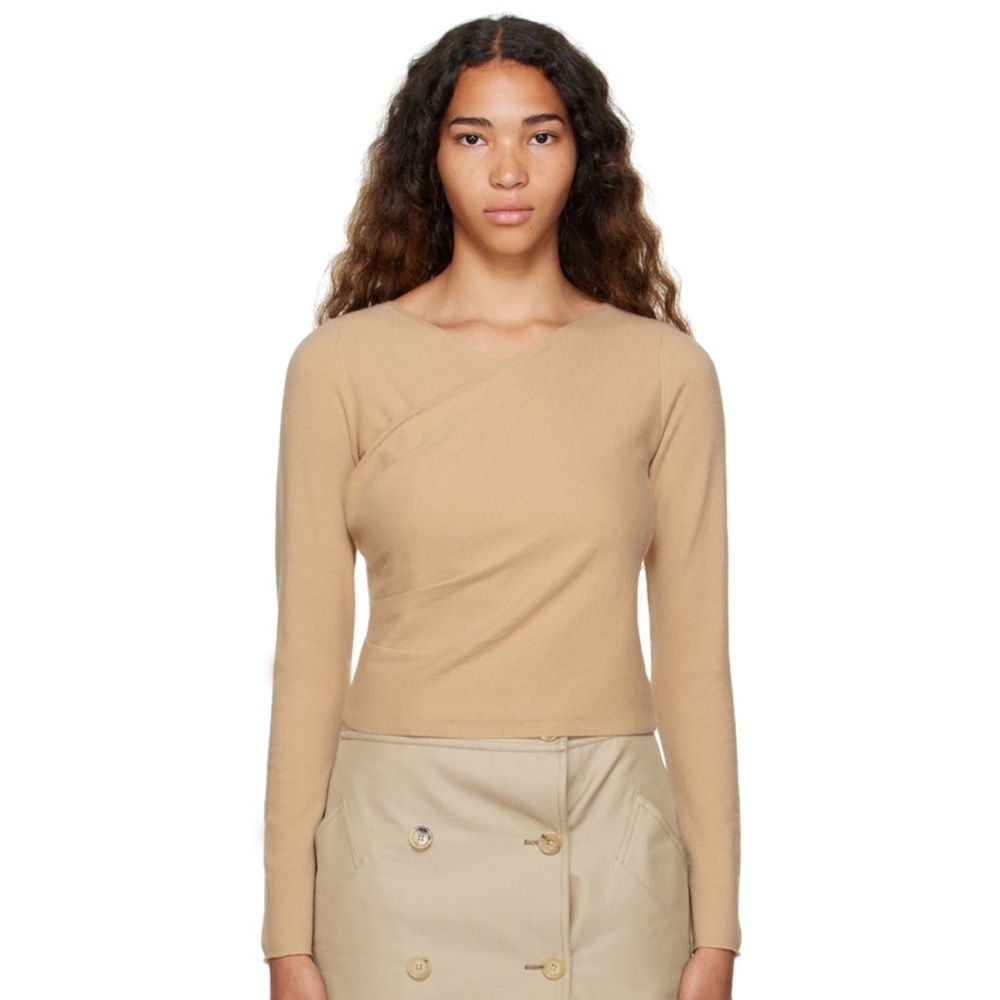 Vince cashmere blend wrap shirt